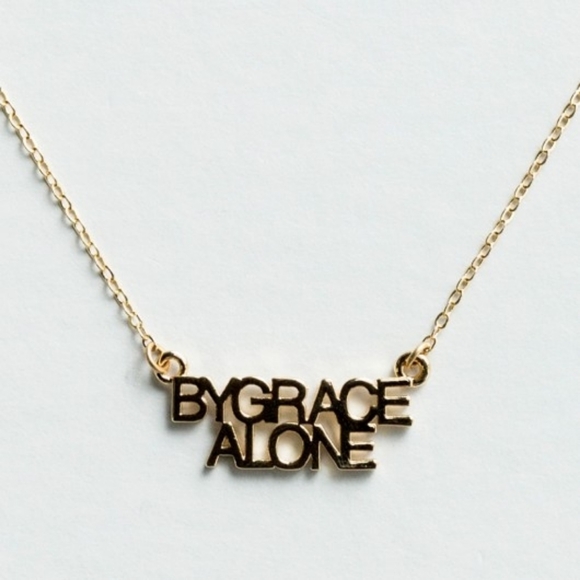 Gold Embrace Alone Necklace Minimalist Design - Picture 1 of 3